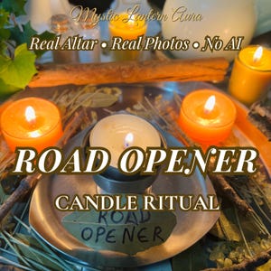 Road Opener Ritual Candle | Remove Blockages | Opportunity | Clear Obstacles | Candle Burning Ritual | Personalized Altar Photo | Same Day