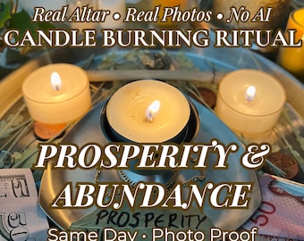Prosperity & Abundance Candle Burning Ritual | Same Day | Intention Candle | Personalized Altar | Photo