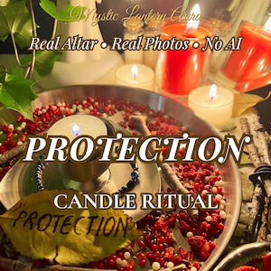 Protection Ritual Candle | Curse & Hex Removal | Evil Eye Protection | Spiritual Shield | Candle Burning Ritual | Altar Photo | Same Day