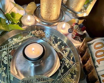 Money Magnet Candle Burning Ritual | Same Day | Intention Candle | Personalized Altar | Photo