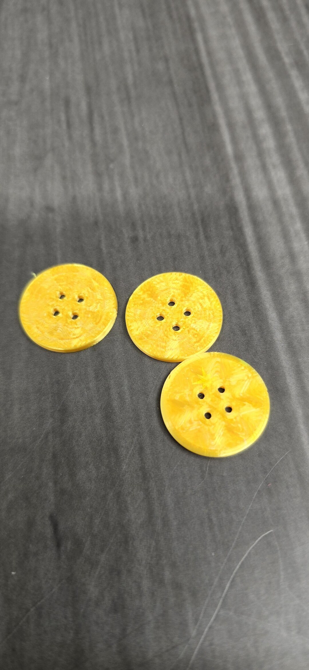 3d Printed 20mm Buttons With Holographic Surface Shiny Gold - Etsy