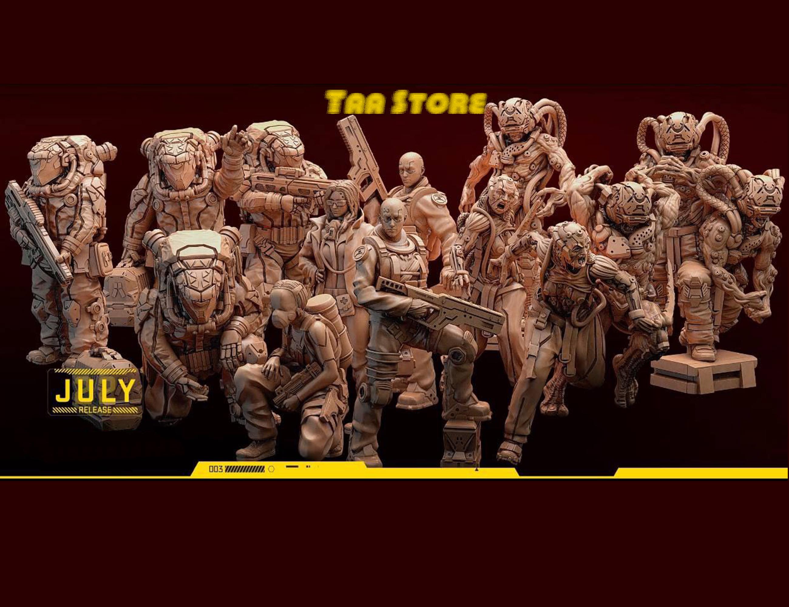 Bounty Hunters Miniatures Pack | 3D STL Miniatures | Stl Pack | Stl ...