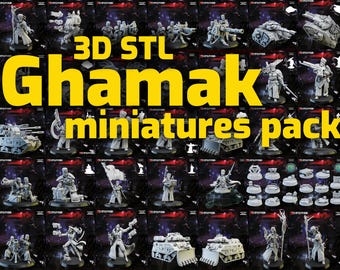 GHAMAK-miniaturenpakket | 3D STL-miniaturen | Stl-pack | Stl-miniaturen