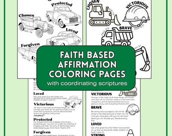 Christian Affirmations Coloring Pages | Bible Verse, Kids & Teens (PDF Download)