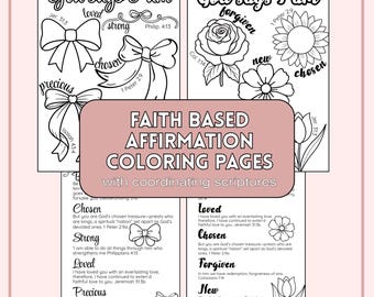 Christian Affirmations Coloring Pages | Bible Verse, Kids & Teens (PDF Download)