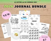 2026 Bullet Journal Bundle PRINTABLE Pages A5 A4 Digital Planner Template Value Set