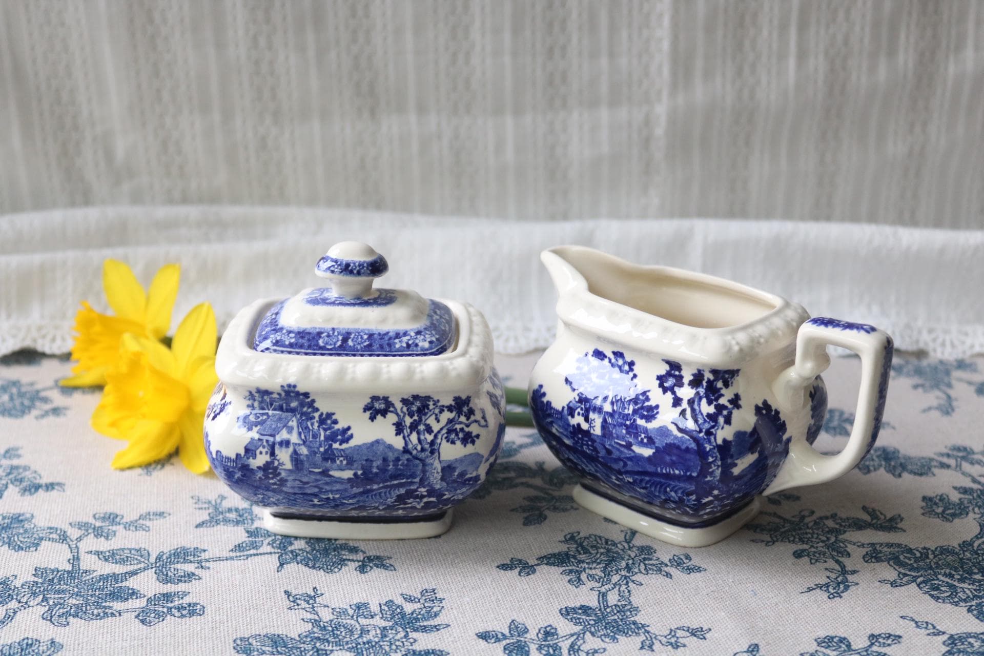 Blue Milk and Sugar Set - Etsy Canada