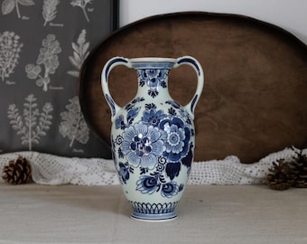 Delft Royal Goedewaagen Holland Michigan Lidded Jar Vase Gold