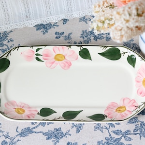 Villeroy & Boch “Wildrose” Green Sandwich Plate 32 cm (approx. 12.6 in) – Farmhouse Loaf Cake Plate – Made in Germany – Excellent Condition