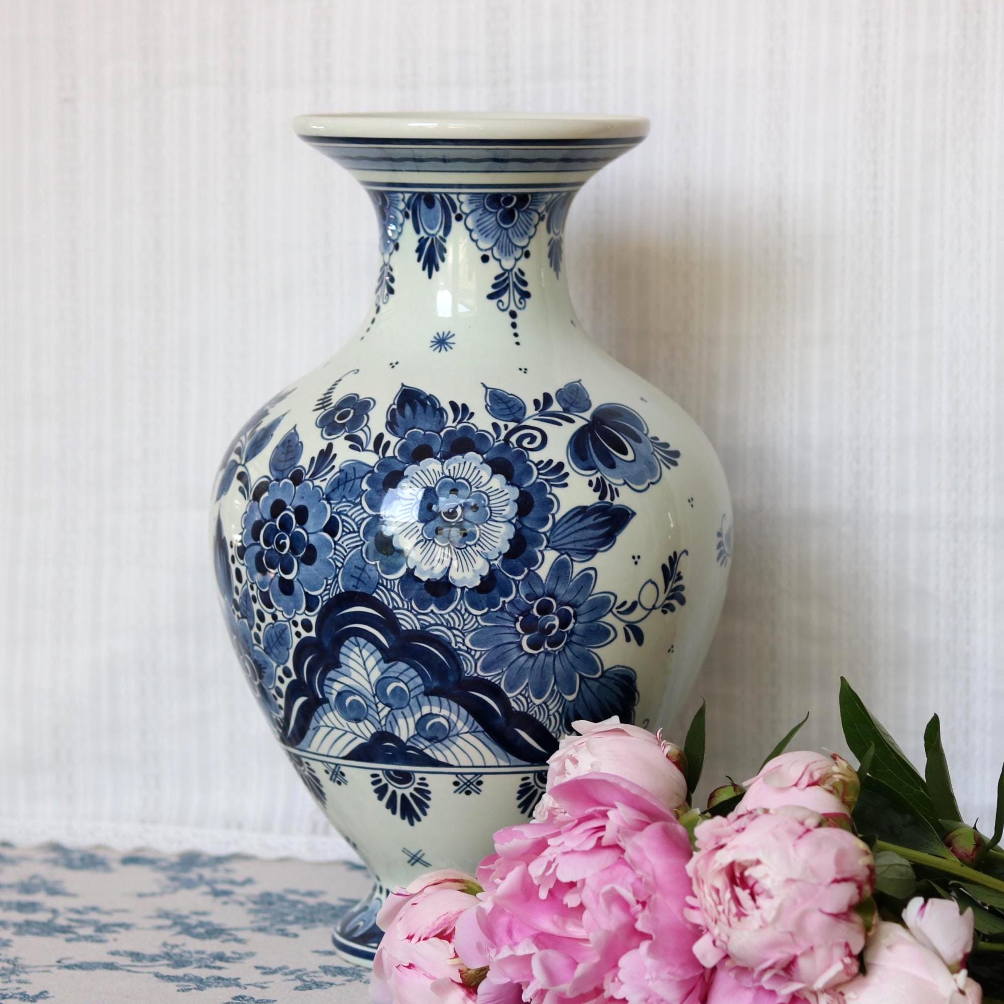 ヴィンテージデルフトの花瓶 - Etsy 日本