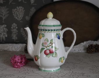 Caffettiera Villeroy & Boch 'French Garden' 22,5 cm (8,9 pollici) 1,25 litri – Porcellana stile rustico, Made in Germany – Condizioni eccellenti