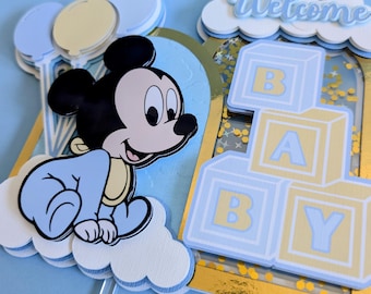Welcome Baby Cake Topper/ Baby Mickey Mause