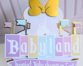 Babyland Cake Topper, Disneyland Inspired Birthday Cake Decoration, Custom Party Cake Topper, Babyland Theme Party Decor