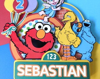 Sesame Street Cake Topper –Elmo Birthday Cake Topper – Abby Party Decor – Colorful  Birthday Cake Decoration