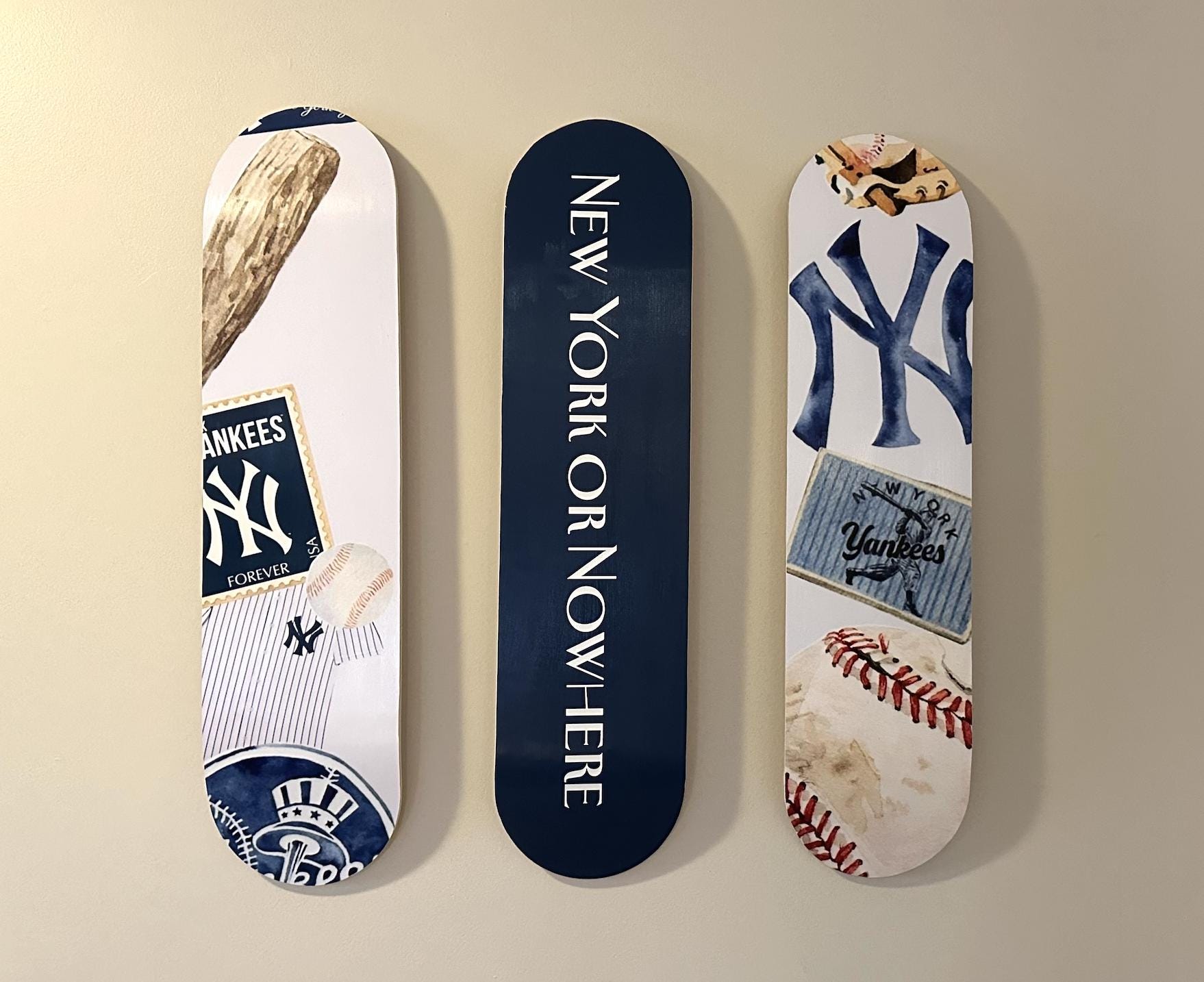 NEW YORK Skateboard Wall Art Bundle - Etsy