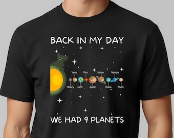 Funny Pluto Planet PNG, Back In My Day 9 Planets Design (Digital Download)