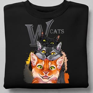 Warrior Cats PNG, Cute Warrior Cat Trio, Cat Lover Sublimation Design, Fantasy Feline Clipart, Digital Download PNG