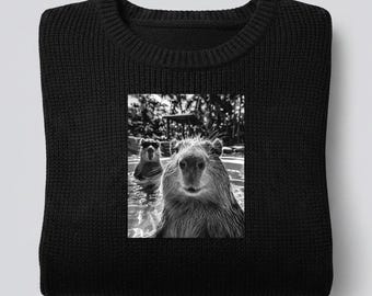 Funny Capybara Selfie PNG, Meme Rodent Graphic (Digital Download)