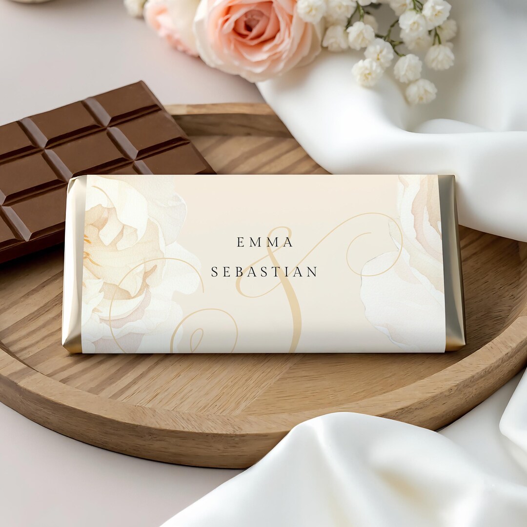 Flral Wrapper Elegant Floral Candy Bar Wrapper Template Bundle | Editable Canva Suite ...