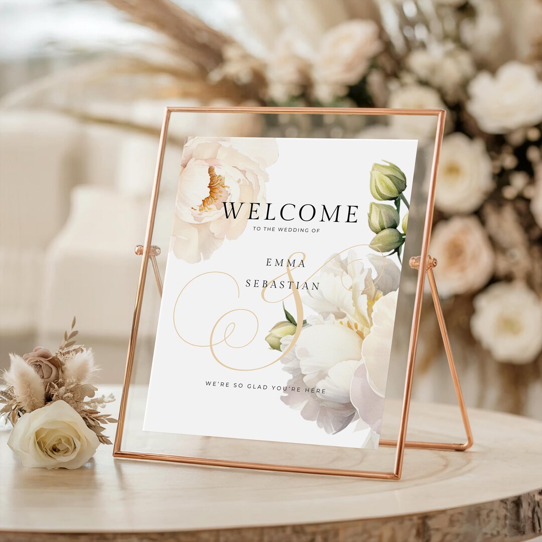 Elegant Floral Scalable Signage Template Bundle | Editable Canva Suite ...