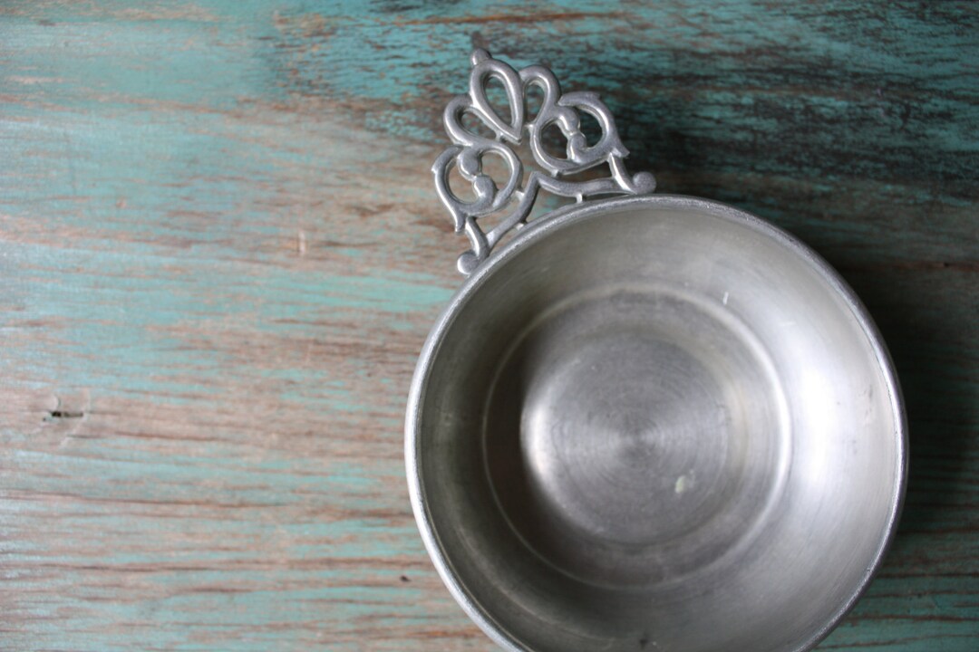 Leonard Genuine Pewter Bowl, Made in Bolivia, Vintage Leonard Bowl