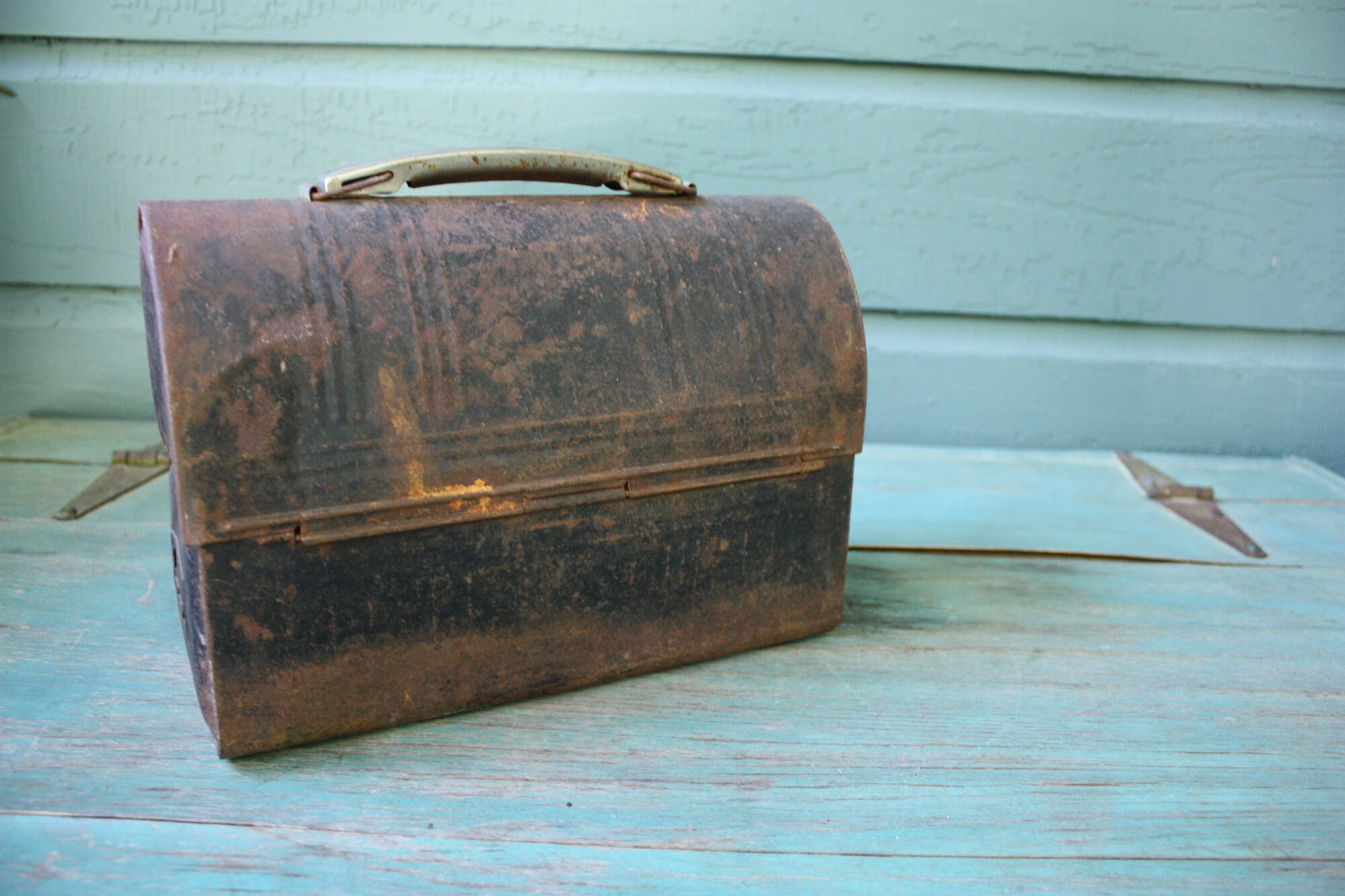 Rusty Metal Lunch Box Vintage Metal Lunch Box Vintage Metal Etsy