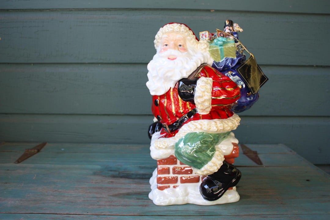Christopher Radko Home for the Holidays Santa Cookie Jar, Vintage Radko