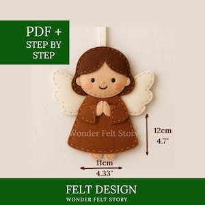 Felt Ornament Pattern, Felt Garland, Felt Ornaments, Felted Animals, Felt Animals, Felted Ornaments, Felt Ornament Kit, Angel Ornament