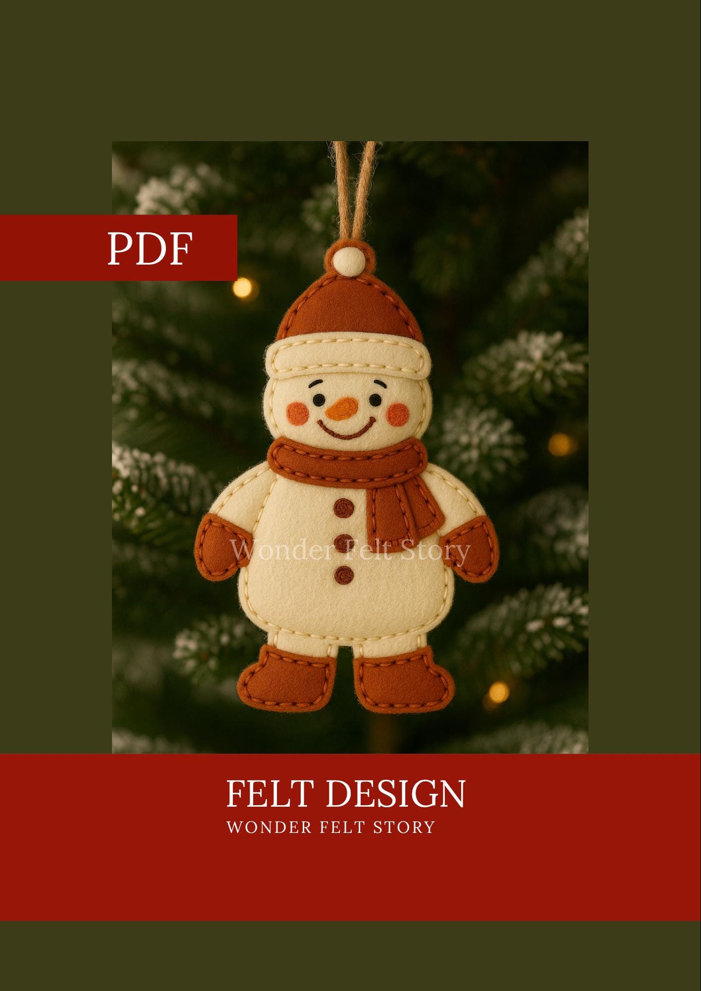 36 Stunning DIY Christmas Tree Decoration Ideas 21 Felt Ornament Pattern, Snowman Christmas Ornament, Felt Christmas…