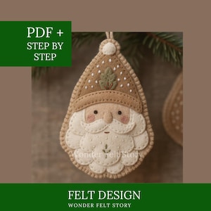 Holiday Decorations, Felt Christmas Decorations, Felt Garland, Felt Animals, Felt Christmas Tree, Felt Ornaments, Santa Ornament, Felt