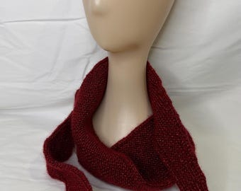 Hand Knitted Acrylic Scarf – Soft & Cozy Winter Neck Warmer – Lightweight Handmade Gift