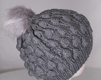 Stylish and Comfortable-Sparkly Grey Women's hat