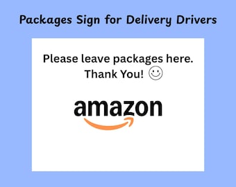 Delivery Driver Sign for Drop Off Location Printable Sign