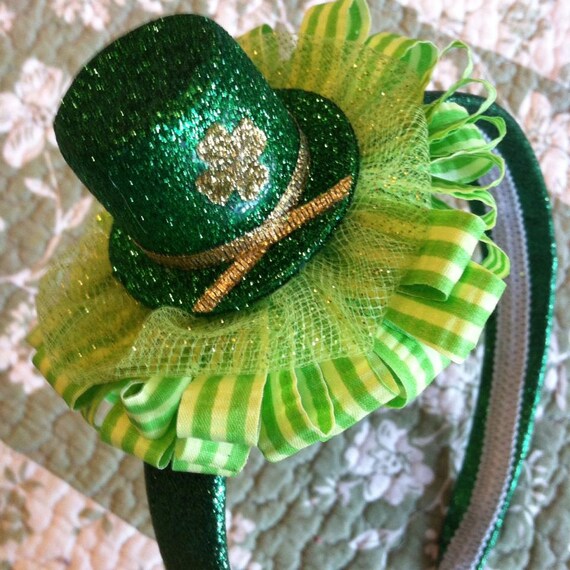 Items similar to St. Patrick's Day Headband / St. Patrick's Day Hair