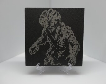 The Last of Us - Clicker - Posavasos de pizarra grabado con láser