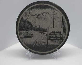 Posavasos de Twin Peaks grabado con láser