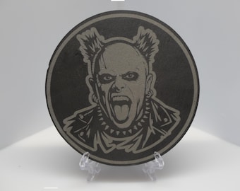 The Prodigy - Keith Flint inspired Laser etched coaster