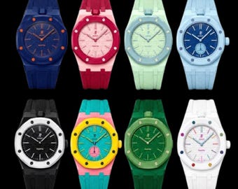 Bracelet oysterflex AP x Swatch Royal Pop - Bracelet en céramique et silicone - plusieurs couleurs