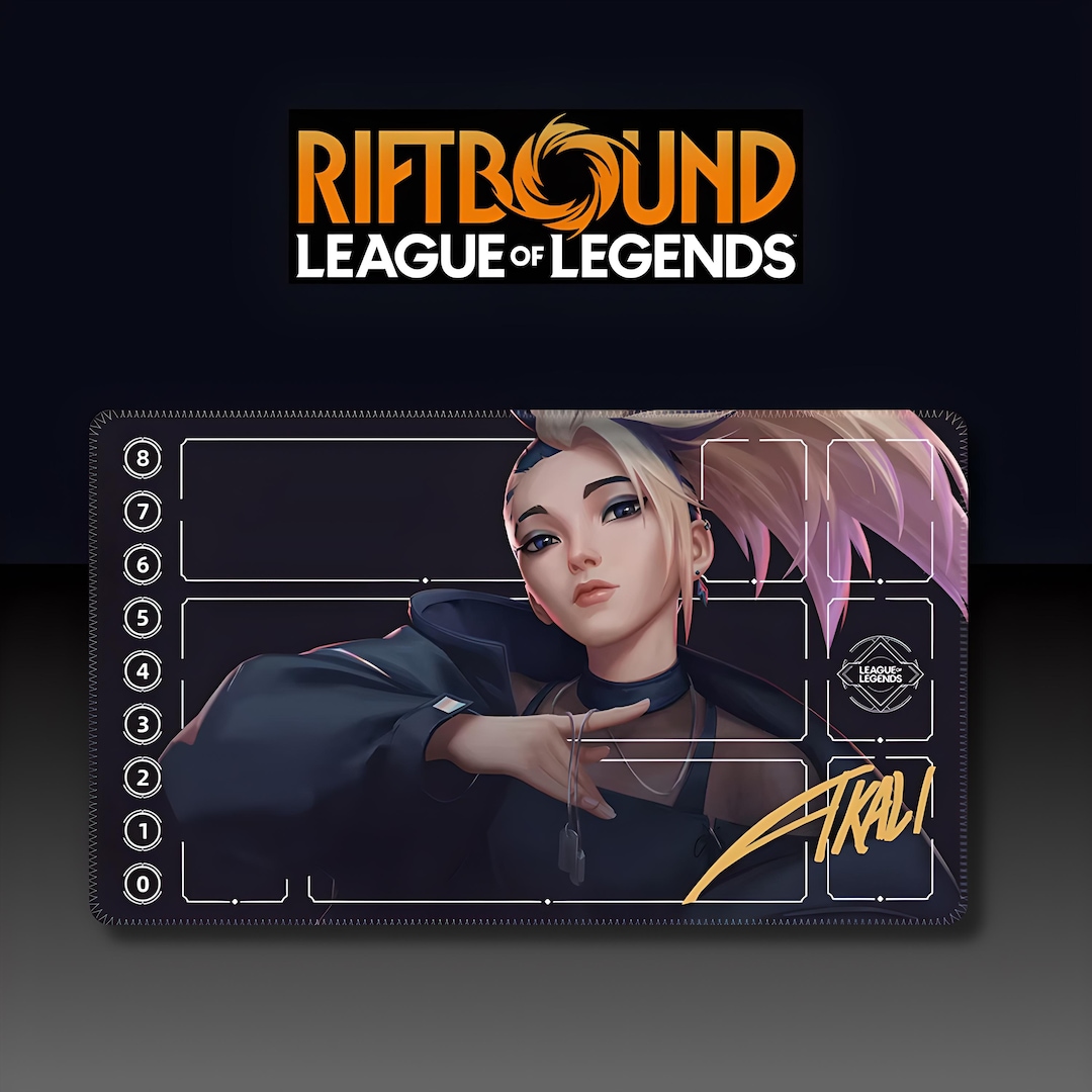 Playmat – Akali K/DA – Riftbound LOL TCG Game Mat 24x14 Inches ...