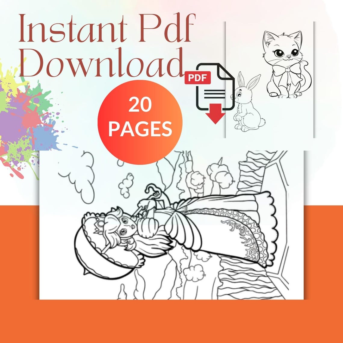 Cute Coloring Pages for Girls Printable PDF Instant Download - Etsy Canada