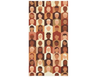 Lichtgewicht nekbeschermer met diverse gezichten | Sjaal Multicultural Faces