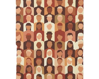 Inbakerdoek voor baby met diverse gezichten | Neutrale babydoek in aardetinten