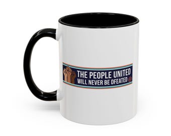 The People United Will Never Be Defeated Mug