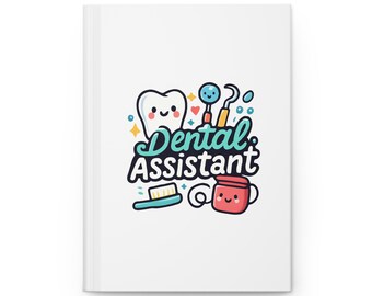 Tandartsassistente schattige doodle hardcover dagboek | Notitieboekje voor tandheelkundig personeel