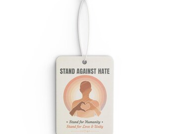 Stand Against Hate Autoluchtverfrisser | Heart Hands Unity-ontwerp
