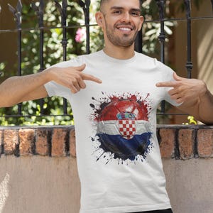 Croatia Football T-Shirt, Croatia Soccer T-Shirt, World Cup Fan Gear image 2