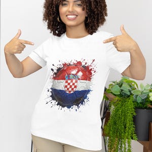 Croatia Football T-Shirt, Croatia Soccer T-Shirt, World Cup Fan Gear image 3