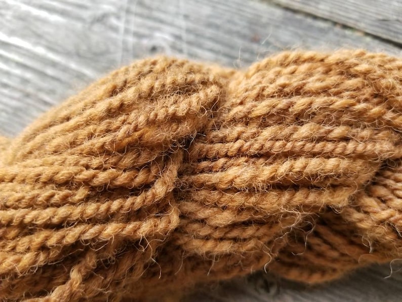 75 yard of hand-spun Walnut dyed Dorset wool yarn