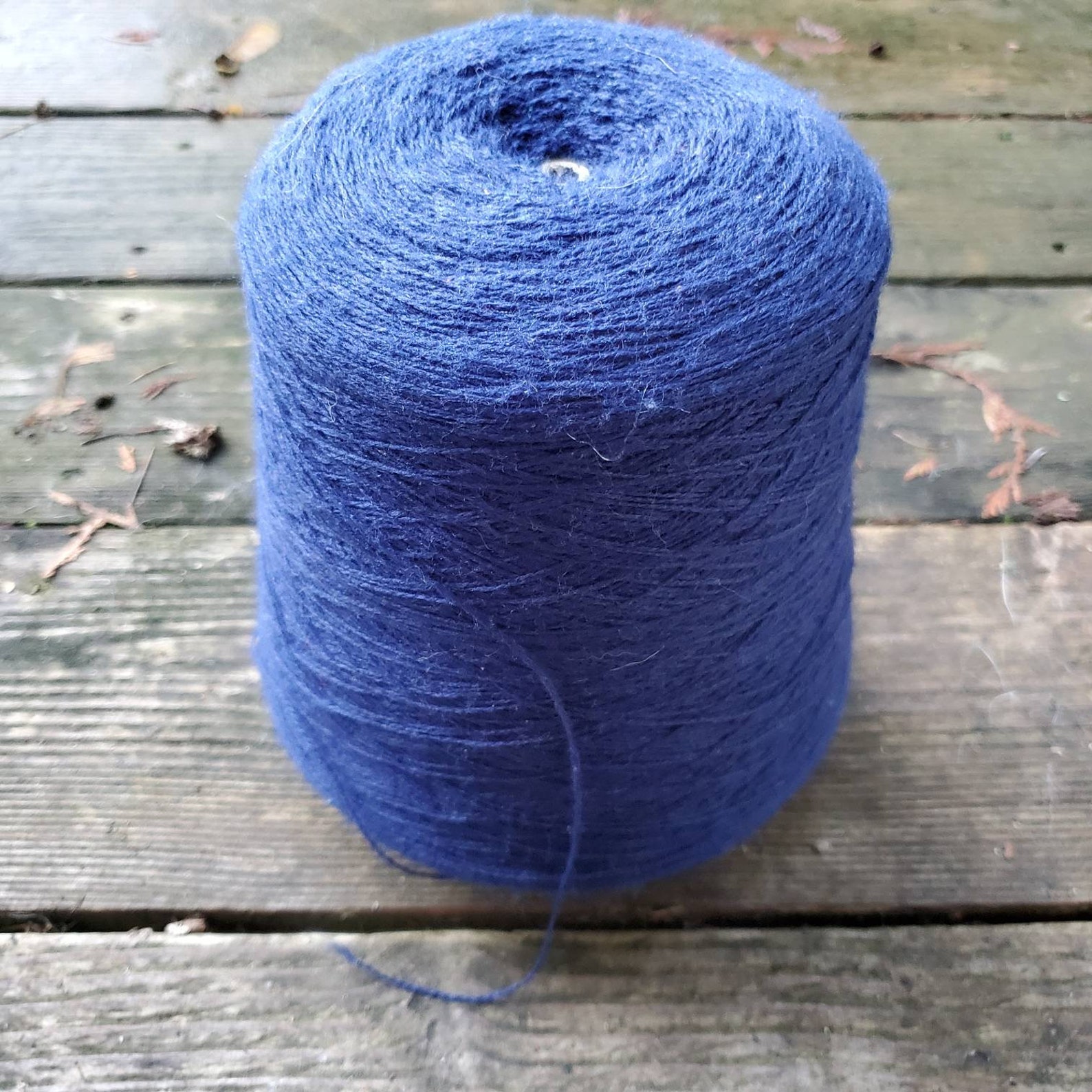 Navy blue acrylic yarn on Cone 1 lb 5 oz Etsy