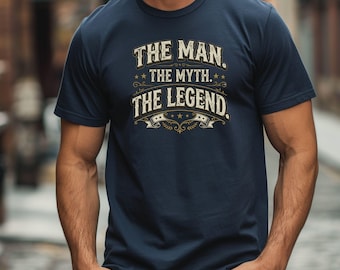 The Man The Myth The Legend T Shirt, Vintage Western Tee, Funny Men's Shirt, Retro Typography Tee, Gift For Him
